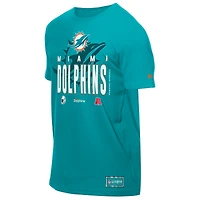 T-shirt New Era Aqua pour homme, camp d'entraînement NFL 2025 des Dolphins de Miami