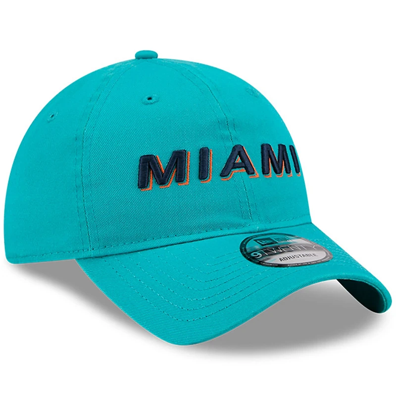 Men's New Era  Aqua Miami Dolphins 2025 Rivalries Collection Team 9TWENTY Adjustable Hat