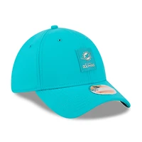 Casquette New Era Aqua Miami Dolphins 2025 Sideline 39THIRTY Flex pour homme