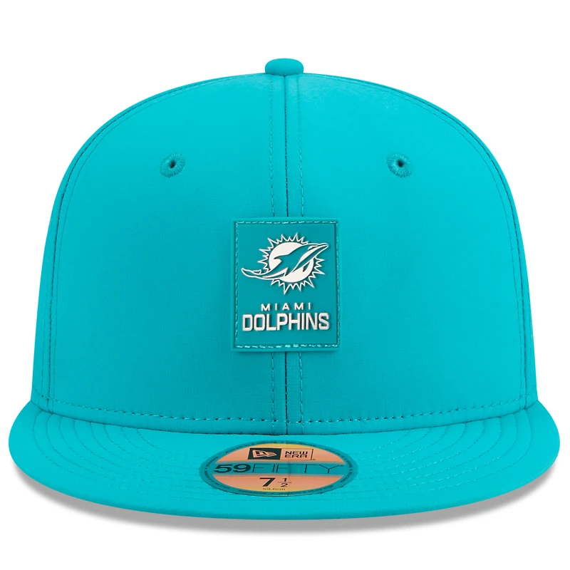 Men's New Era Aqua Miami Dolphins 2025 Sideline  59FIFTY Fitted Hat