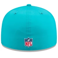 Men's New Era Aqua Miami Dolphins 2025 Sideline  59FIFTY Fitted Hat