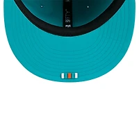 Casquette ajustée New Era Aqua Miami Dolphins 2025 Sideline 59FIFTY pour homme