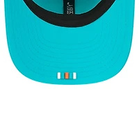 Men's New Era  Aqua Miami Dolphins 2025 Sideline 9SEVENTY Adjustable Trucker Hat