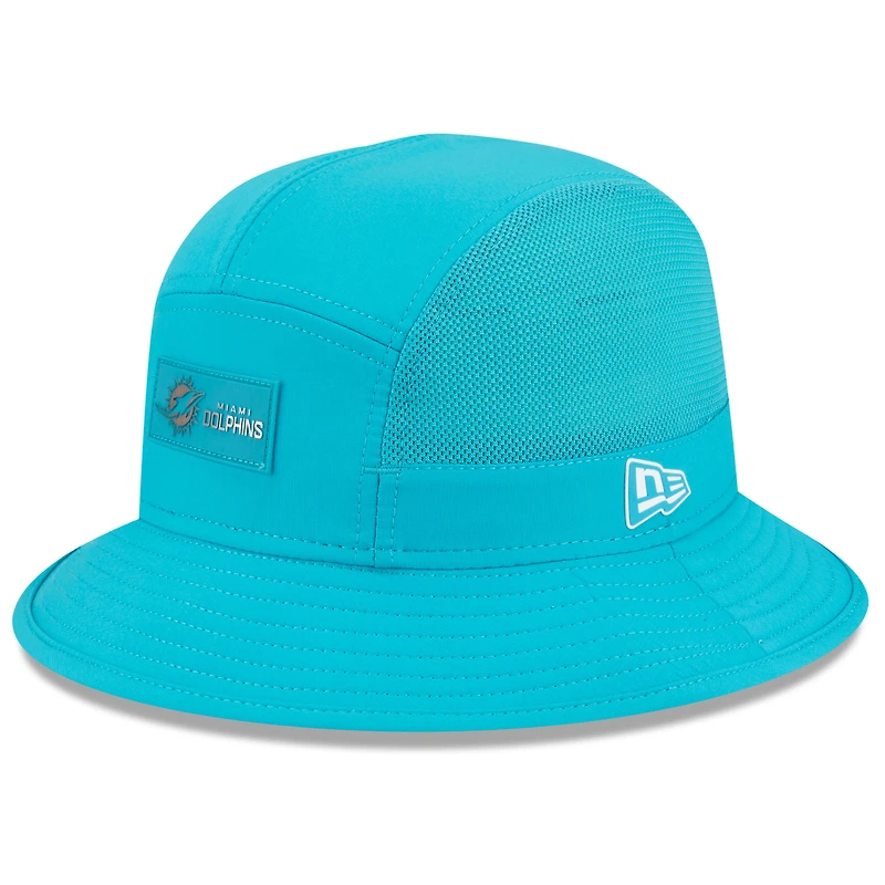Men's New Era Aqua Miami Dolphins 2025 Sideline  Bucket Hat