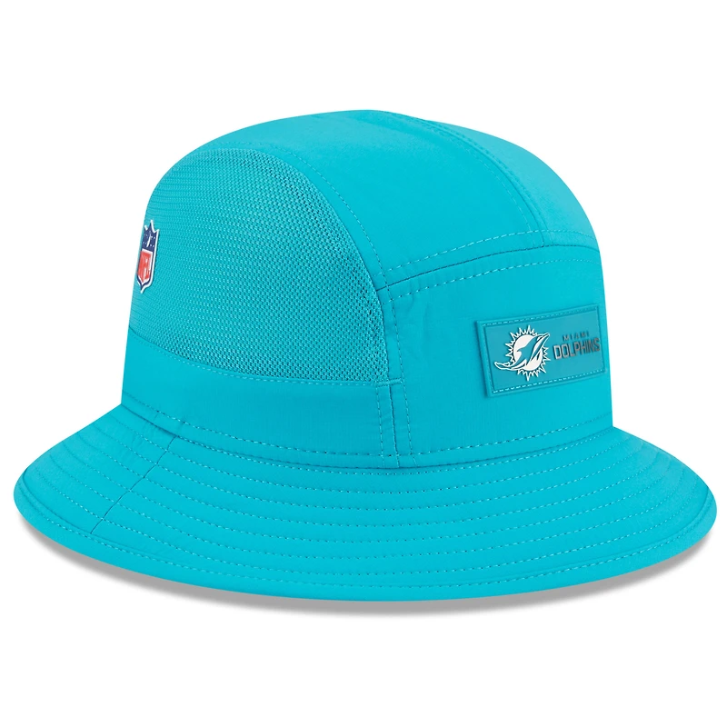 Bob New Era Aqua Miami Dolphins 2025 Sideline pour homme