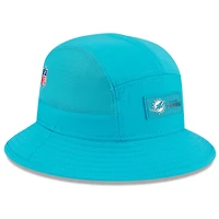 Bob New Era Aqua Miami Dolphins 2025 Sideline pour homme
