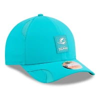 Casquette ajustable New Era Aqua Miami Dolphins 2025 Sideline M-Crown 9FORTY pour homme