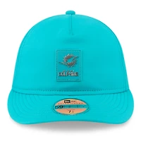 Men's New Era Aqua Miami Dolphins 2025 Sideline  Retro Crown 59FIFTY Fitted Hat