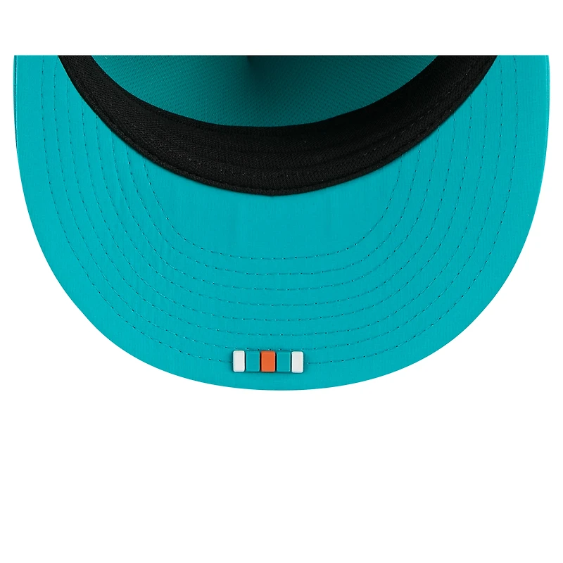 Casquette ajustée New Era Aqua Miami Dolphins 2025 Sideline Retro Crown 59FIFTY pour homme