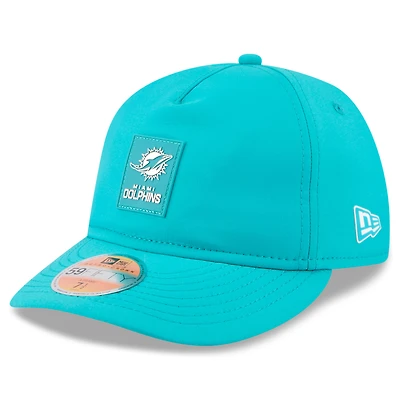 Casquette ajustée New Era Aqua Miami Dolphins 2025 Sideline Retro Crown 59FIFTY pour homme