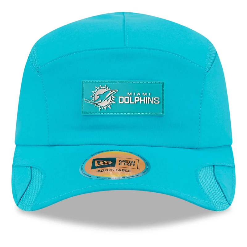 Men's New Era Aqua Miami Dolphins 2025 Sideline  Runner Adjustable Hat