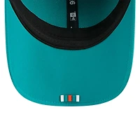 Men's New Era Aqua Miami Dolphins 2025 Sideline Throwback M-Crown 9FORTY Adjustable Hat