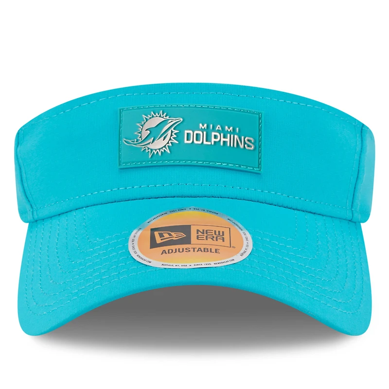 Men's New Era Aqua Miami Dolphins 2025 Sideline  Visor