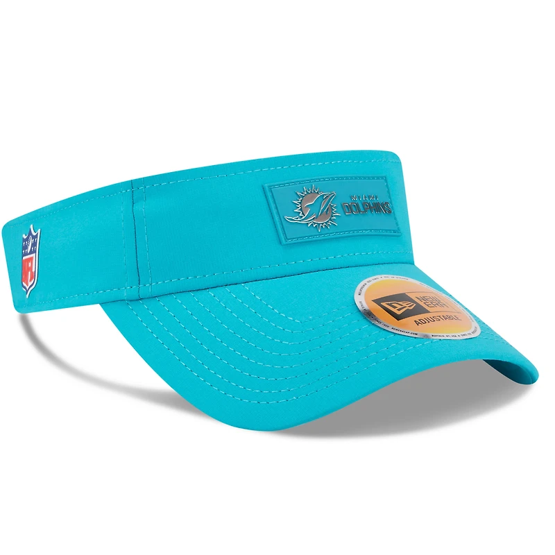 Men's New Era Aqua Miami Dolphins 2025 Sideline  Visor