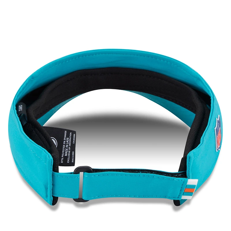 Men's New Era Aqua Miami Dolphins 2025 Sideline  Visor