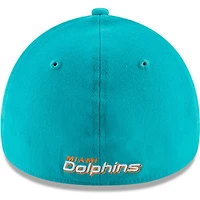 Casquette classique New Era Aqua Miami Dolphins 39THIRTY Flex Team pour homme