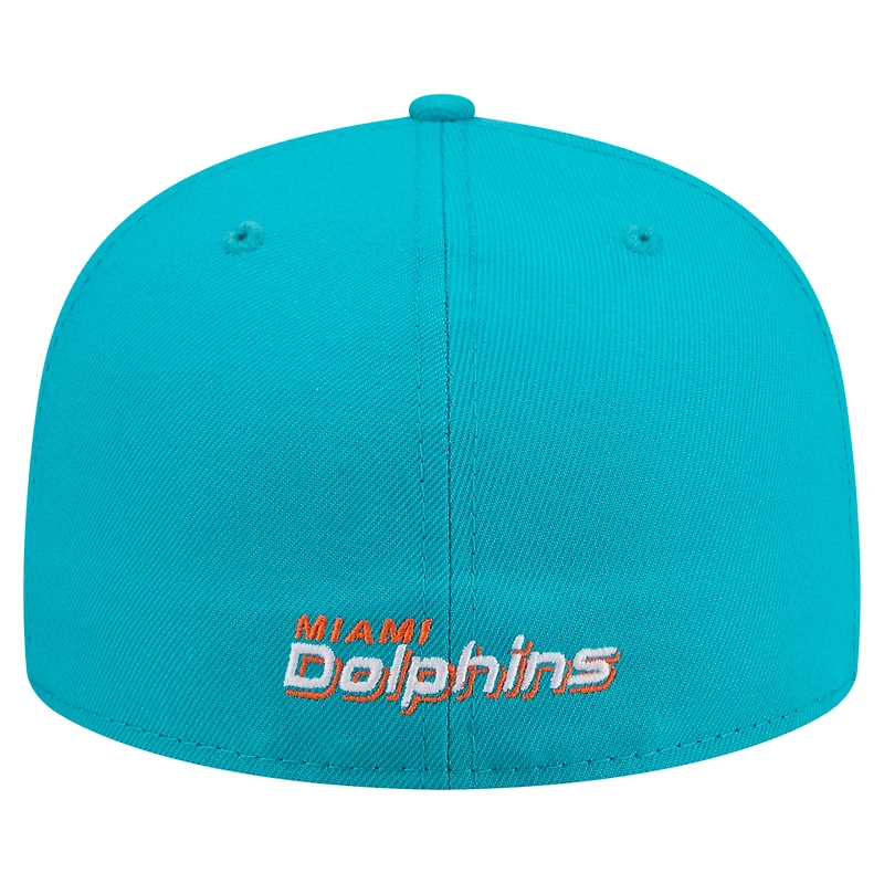 Men's New Era Aqua Miami Dolphins 59FIFTY Fitted Hat