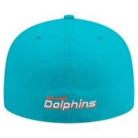 Men's New Era Aqua Miami Dolphins 59FIFTY Fitted Hat