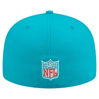 Casquette ajustée New Era Aqua Miami Dolphins 59FIFTY pour homme