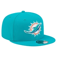 Men's New Era  Aqua Miami Dolphins 9FIFTY Snapback Hat