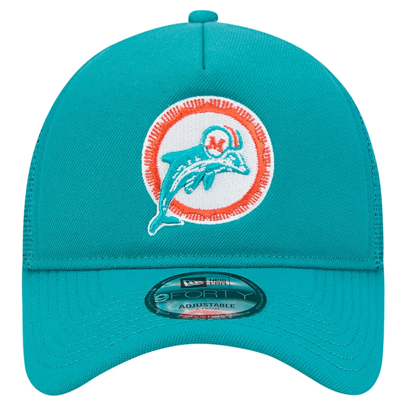 Casquette ajustable A-Frame Trucker 9FORTY Miami Dolphins de New Era pour homme
