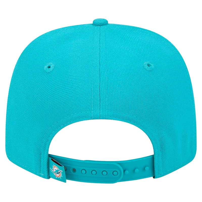 Casquette extensible à boutons-pression 9SEVENTY Miami Dolphins New Era Aqua pour homme