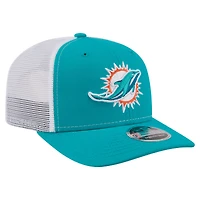 Casquette trucker ajustable New Era Aqua Miami Dolphins 9SEVENTY pour homme