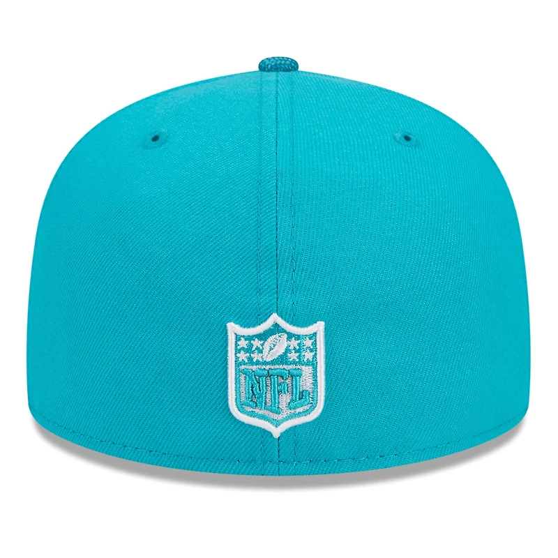 Casquette ajustée Active Ballistic 59FIFTY Aqua Miami Dolphins New Era pour hommes