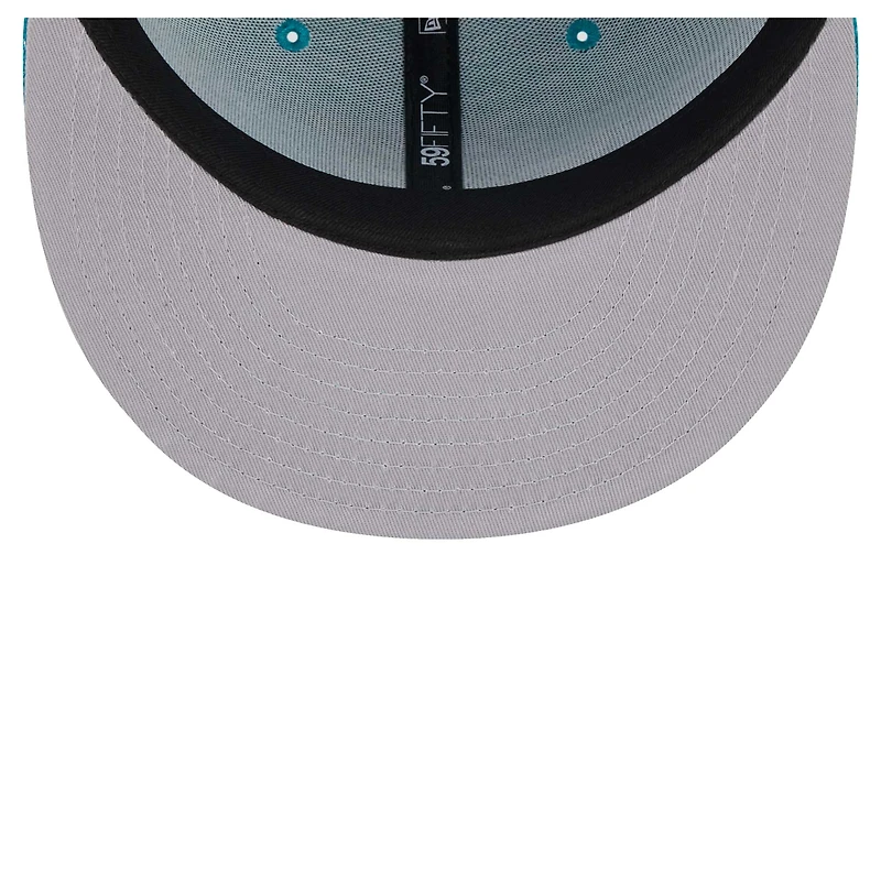 Casquette ajustée Active Ballistic 59FIFTY Aqua Miami Dolphins New Era pour hommes
