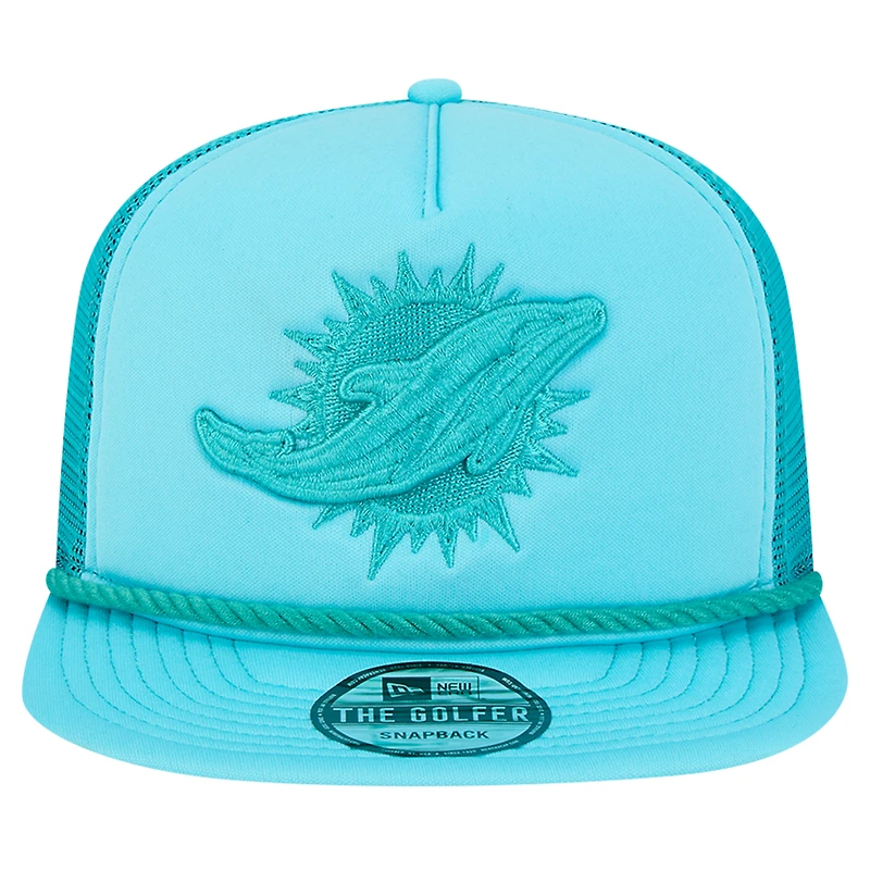 Casquette de golf à visière snapback Active Tone Miami Dolphins de New Era pour homme