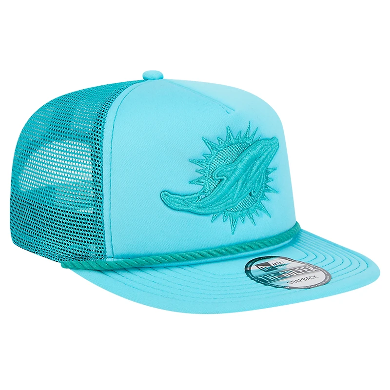 Casquette de golf à visière snapback Active Tone Miami Dolphins de New Era pour homme