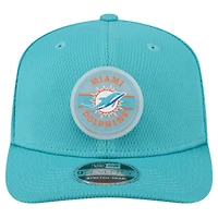 Men's New Era Aqua Miami Dolphins Adventure Patched 9SEVENTY Stretch-Snap Adjustable Hat