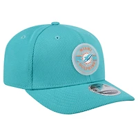 Casquette ajustable extensible à boutons-pression New Era Aqua Miami Dolphins Adventure Patched 9SEVENTY pour homme