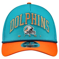 Men's New Era  Aqua Miami Dolphins  Arch COOLERA 9FORTY A-Frame M-Crown Adjustable Hat