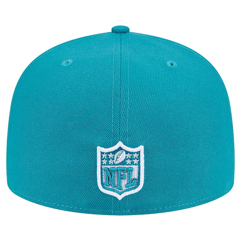 Casquette ajustée à carreaux 59FIFTY des Dolphins de Miami New Era pour homme