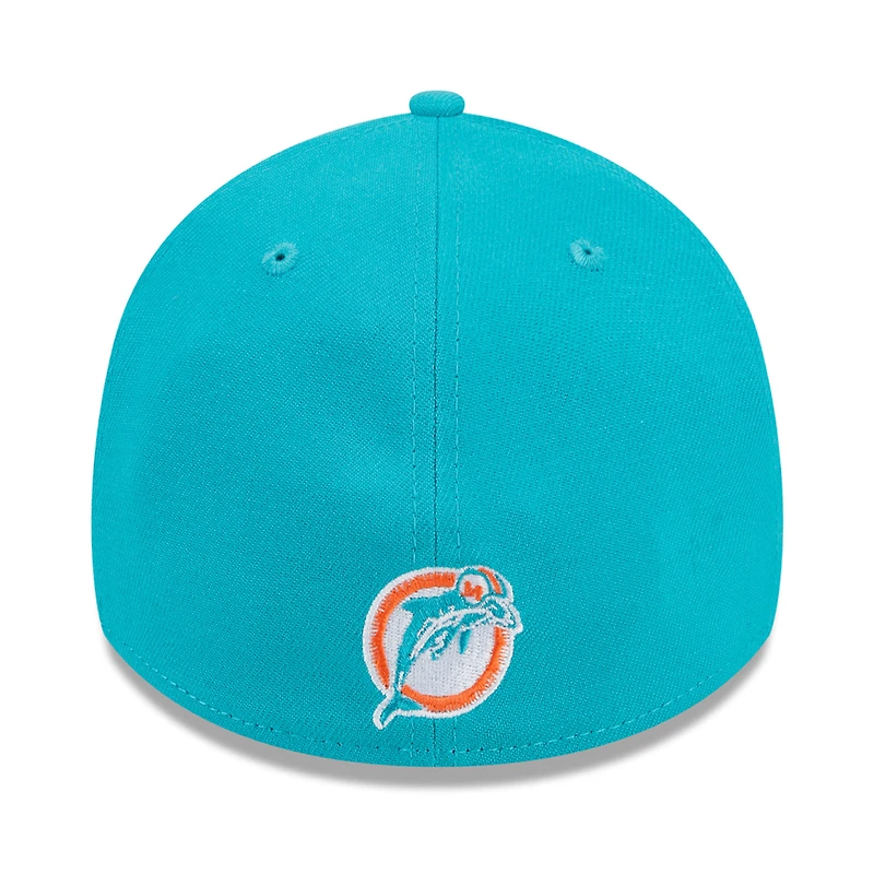 Men's New Era Aqua Miami Dolphins City Originals 39THIRTY Flex Hat