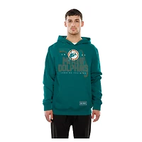 Sweat à capuche rétro authentique New Era Aqua Miami Dolphins Combine pour homme