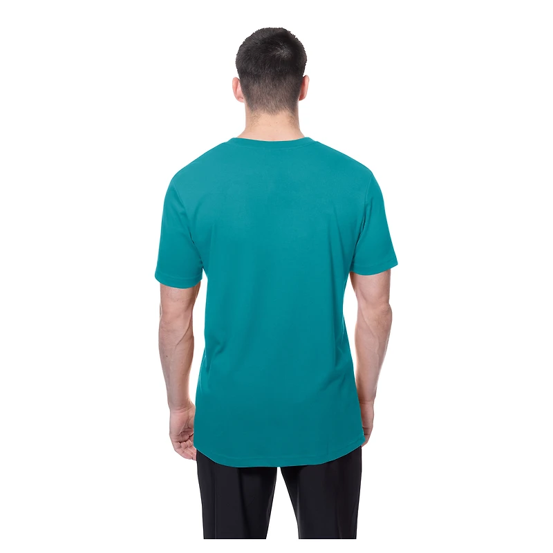 T-shirt d'entraînement authentique New Era Aqua Miami Dolphins Combine pour homme