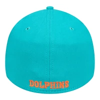 Men's New Era  Aqua Miami Dolphins Core Team 39THIRTY Flex Hat