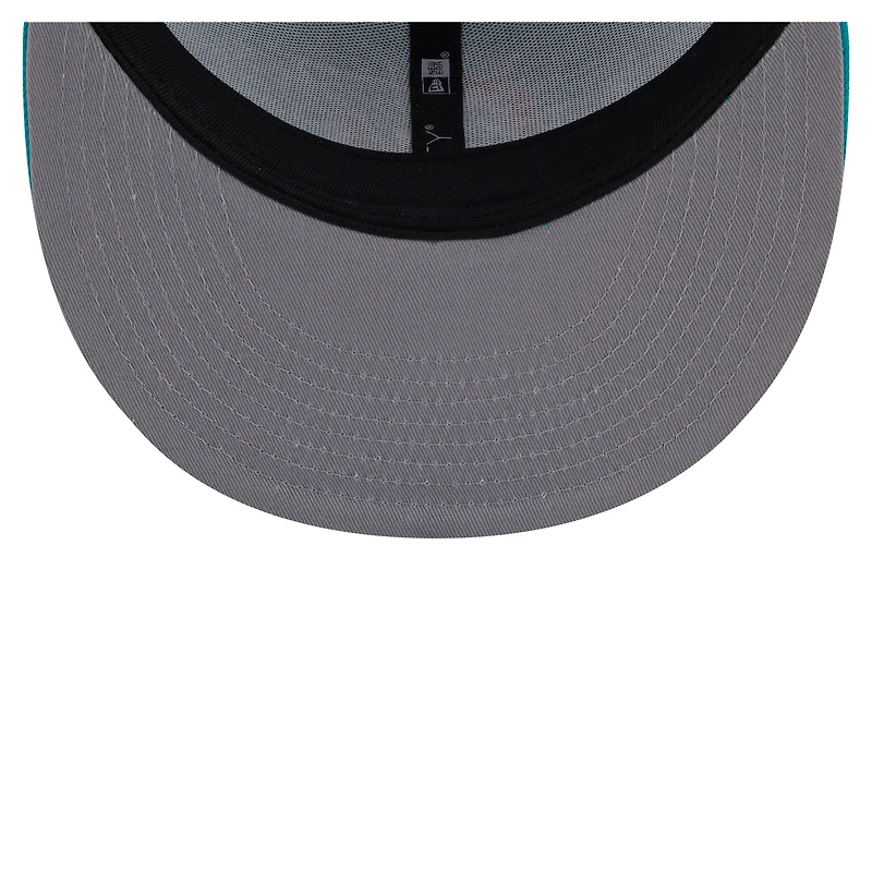Casquette trucker snapback New Era Aqua Miami Dolphins Core Team 9FIFTY pour homme