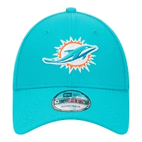 Men's New Era  Aqua Miami Dolphins Core Team 9FORTY Adjustable Hat