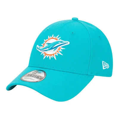 Casquette ajustable New Era Aqua Miami Dolphins Core Team 9FORTY pour homme