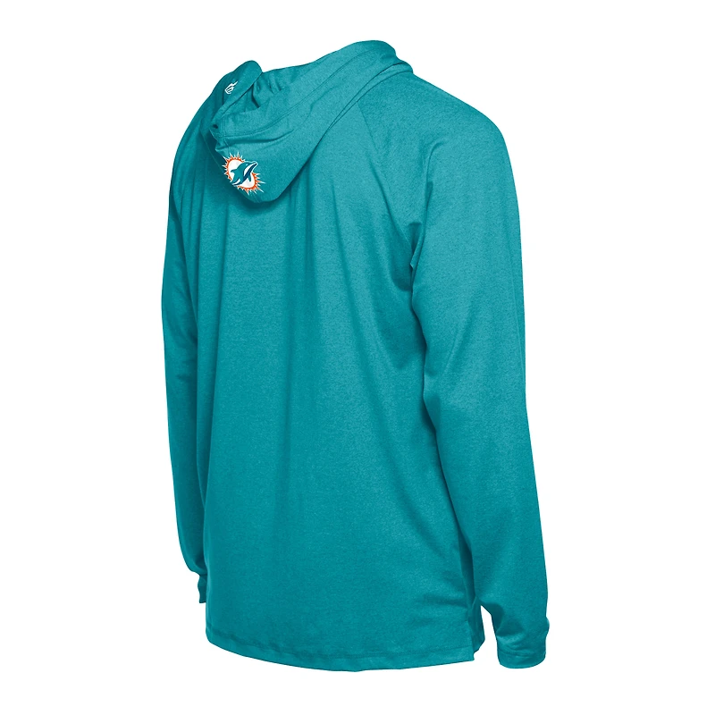 Men's New Era Aqua Miami Dolphins Functional Fandom Hoodie