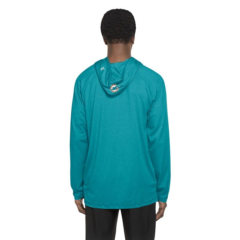 Men's New Era  Aqua Miami Dolphins Functional Fandom Hoodie