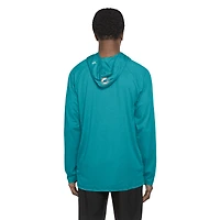 Men's New Era  Aqua Miami Dolphins Functional Fandom Hoodie