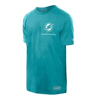 T-shirt réfléchissant fonctionnel New Era Aqua Miami Dolphins pour homme