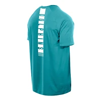 T-shirt réfléchissant fonctionnel New Era Aqua Miami Dolphins pour homme