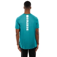 T-shirt réfléchissant fonctionnel New Era Aqua Miami Dolphins pour homme