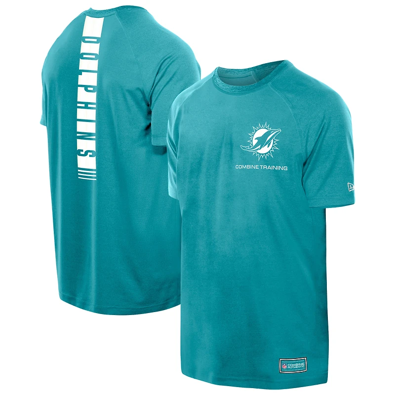 T-shirt réfléchissant fonctionnel New Era Aqua Miami Dolphins pour homme