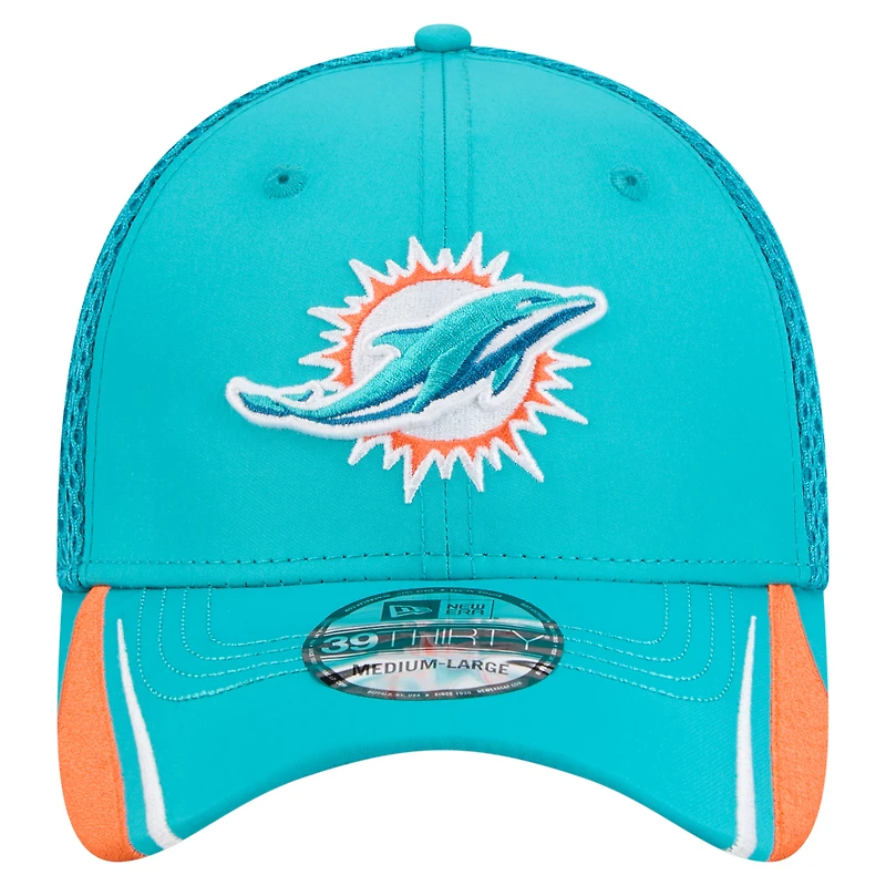 Casquette linéaire 39THIRTY Flex Game Day des Dolphins de Miami New Era pour homme